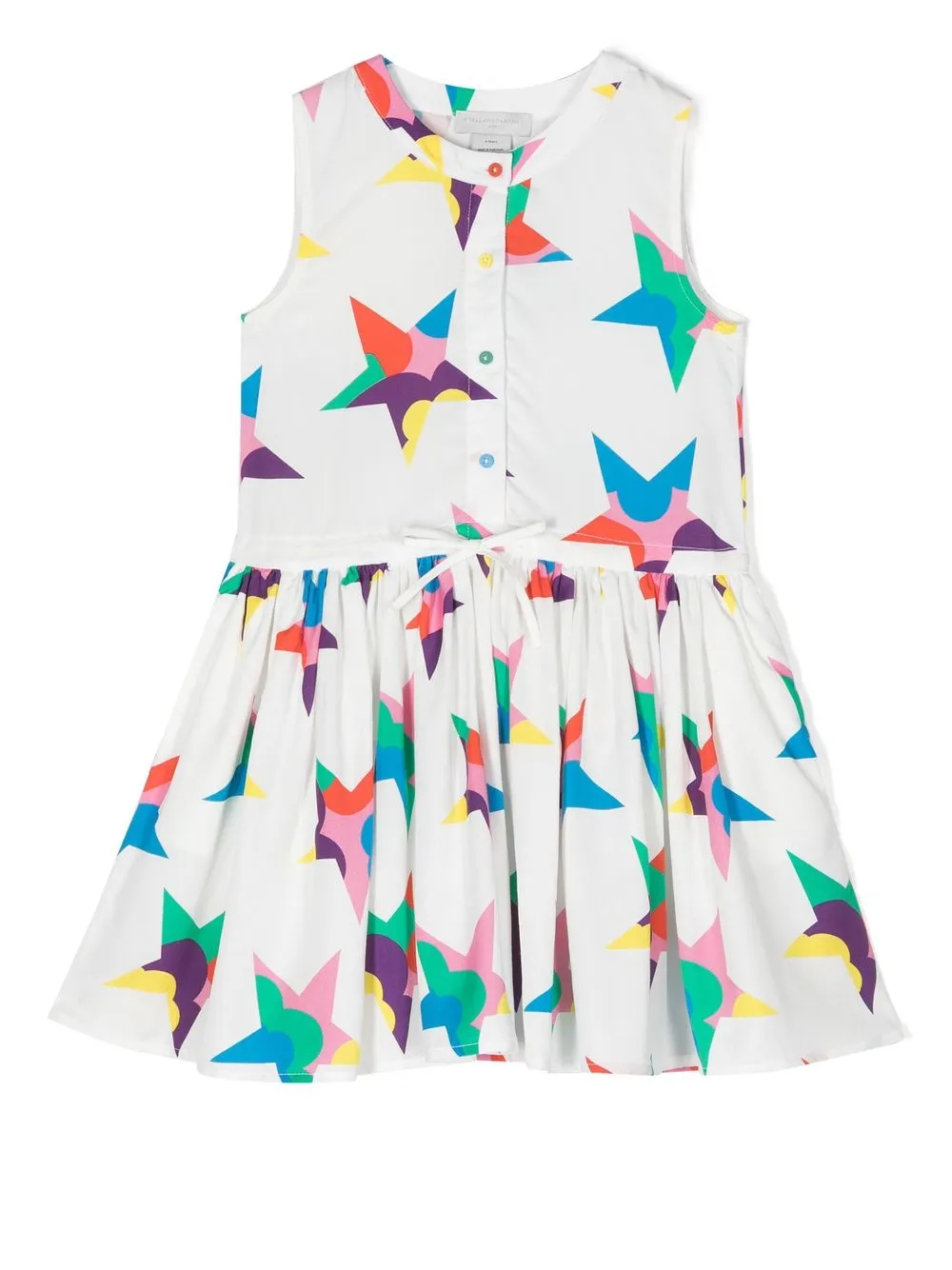 

Stella McCartney Kids star-print flared dress - White