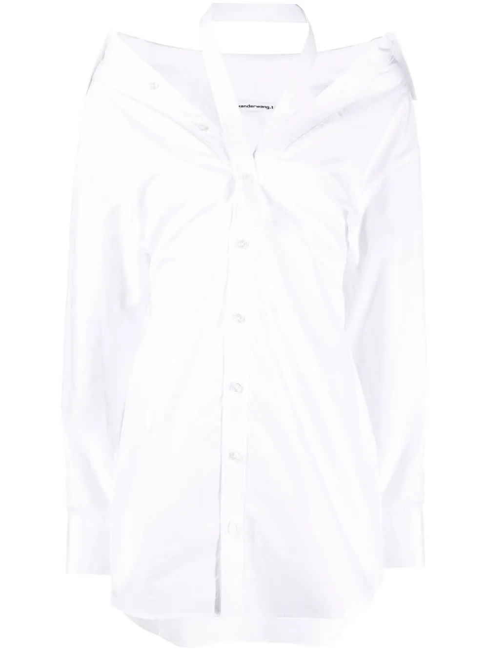 

Alexander Wang off-shoulder shirt dress - White