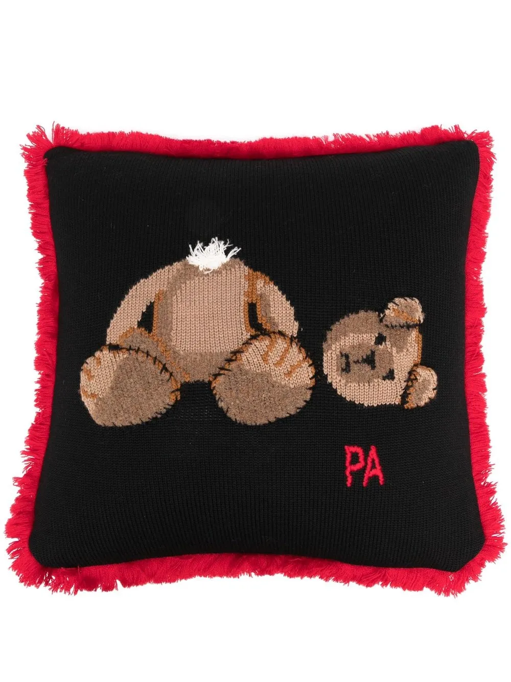 

Palm Angels teddy bear intarsia-knit cushion - Black