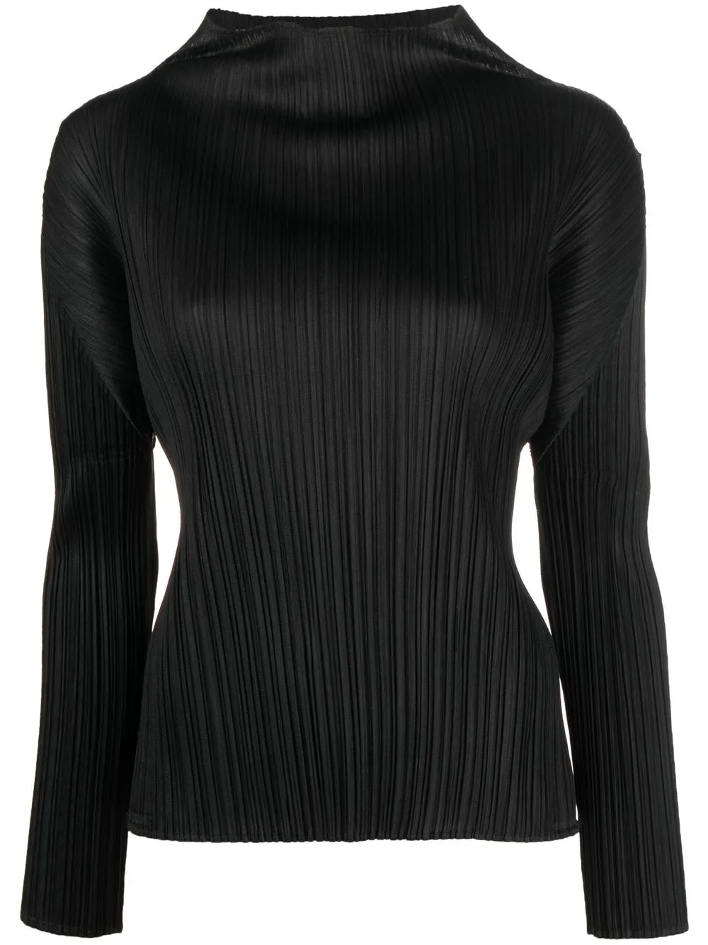 

Pleats Please Issey Miyake plissé-effect long-sleeve top - Black