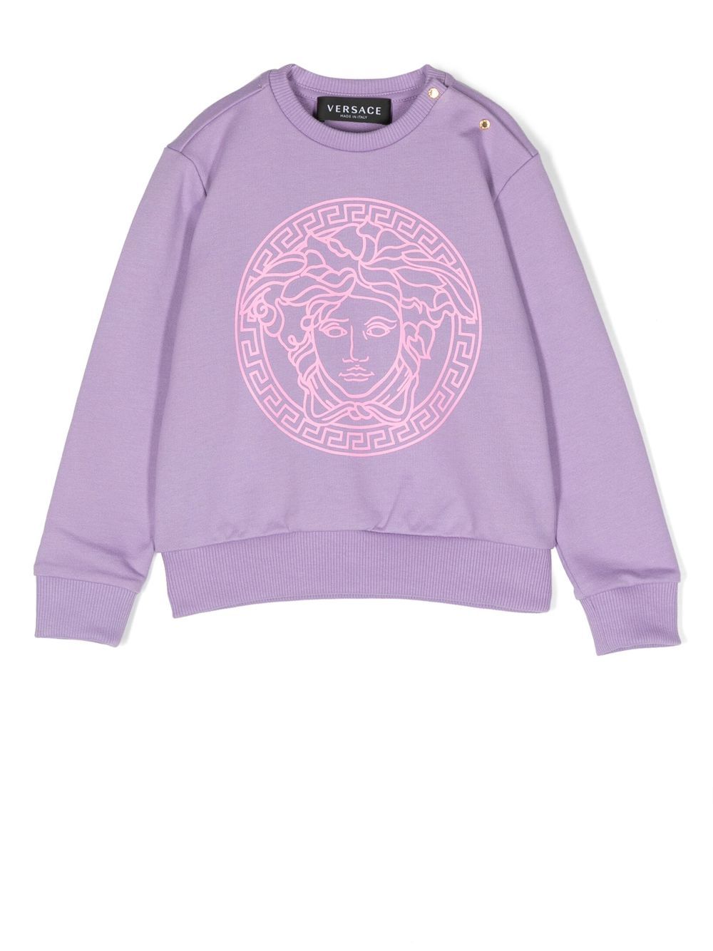 VERSACE MEDUSA HEAD-PRINT CREW NECK SWEATSHIRT