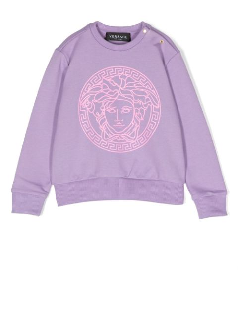 Versace Kids - Medusa Head-print crew neck sweatshirt