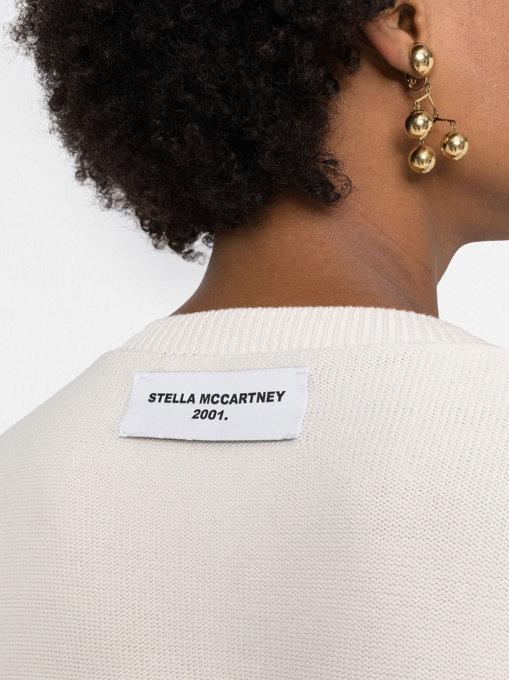 Shop Stella Mccartney Logo-patch Jumper In Nude