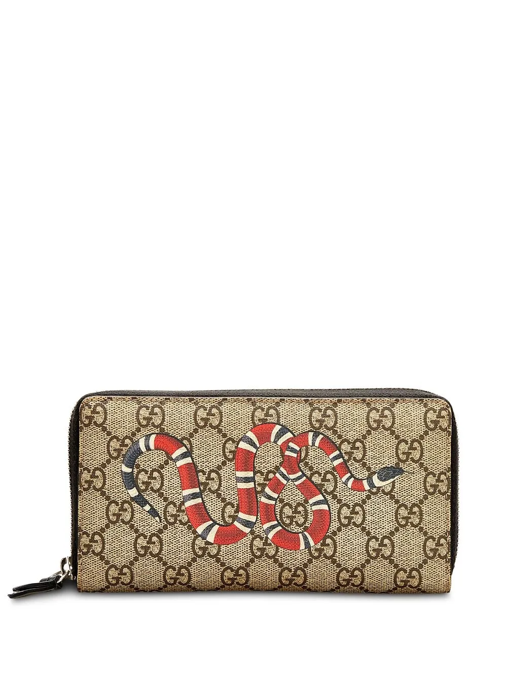 

Gucci Pre-Owned GG Supreme Kingsnake long wallet - Neutrals