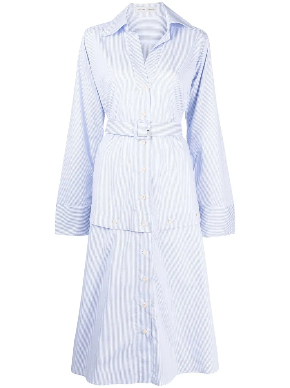 

Palmer//Harding wide-sleeve belted shirt - Blue