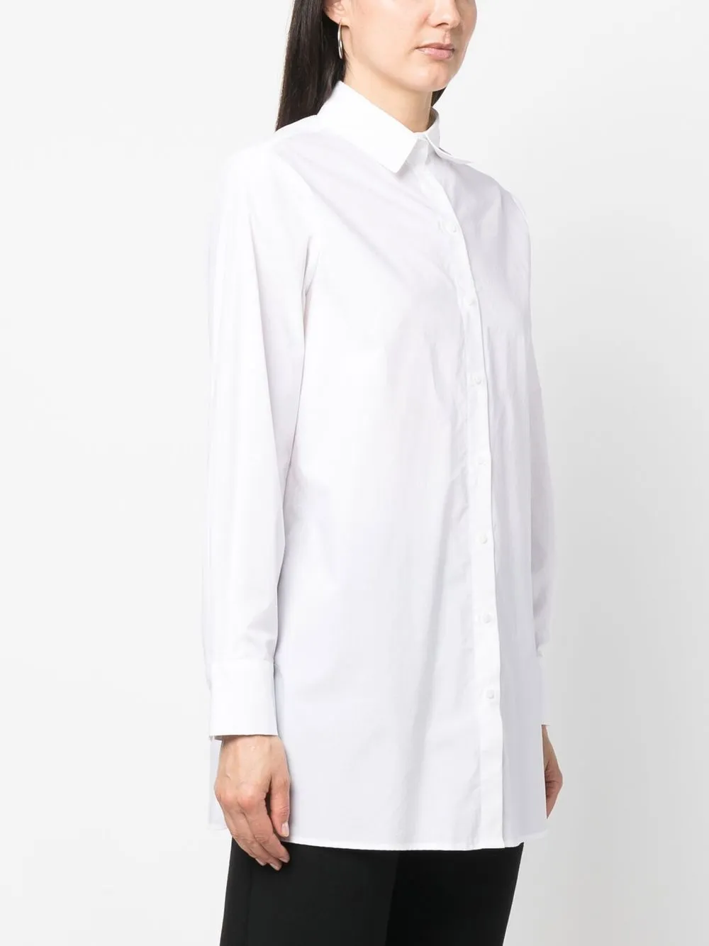Karl Lagerfeld Long-sleeve Button-fastening Shirt In Weiss