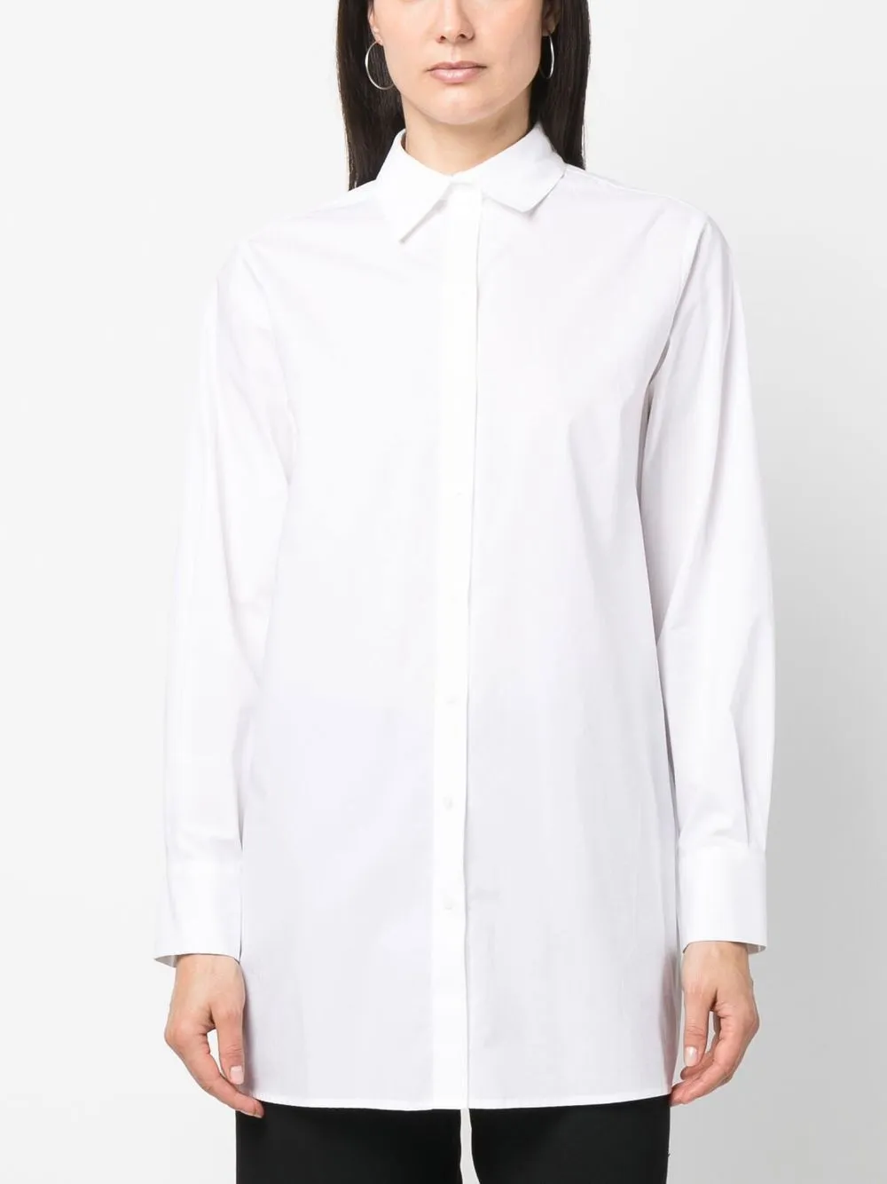 Karl Lagerfeld Long-sleeve Button-fastening Shirt In Weiss