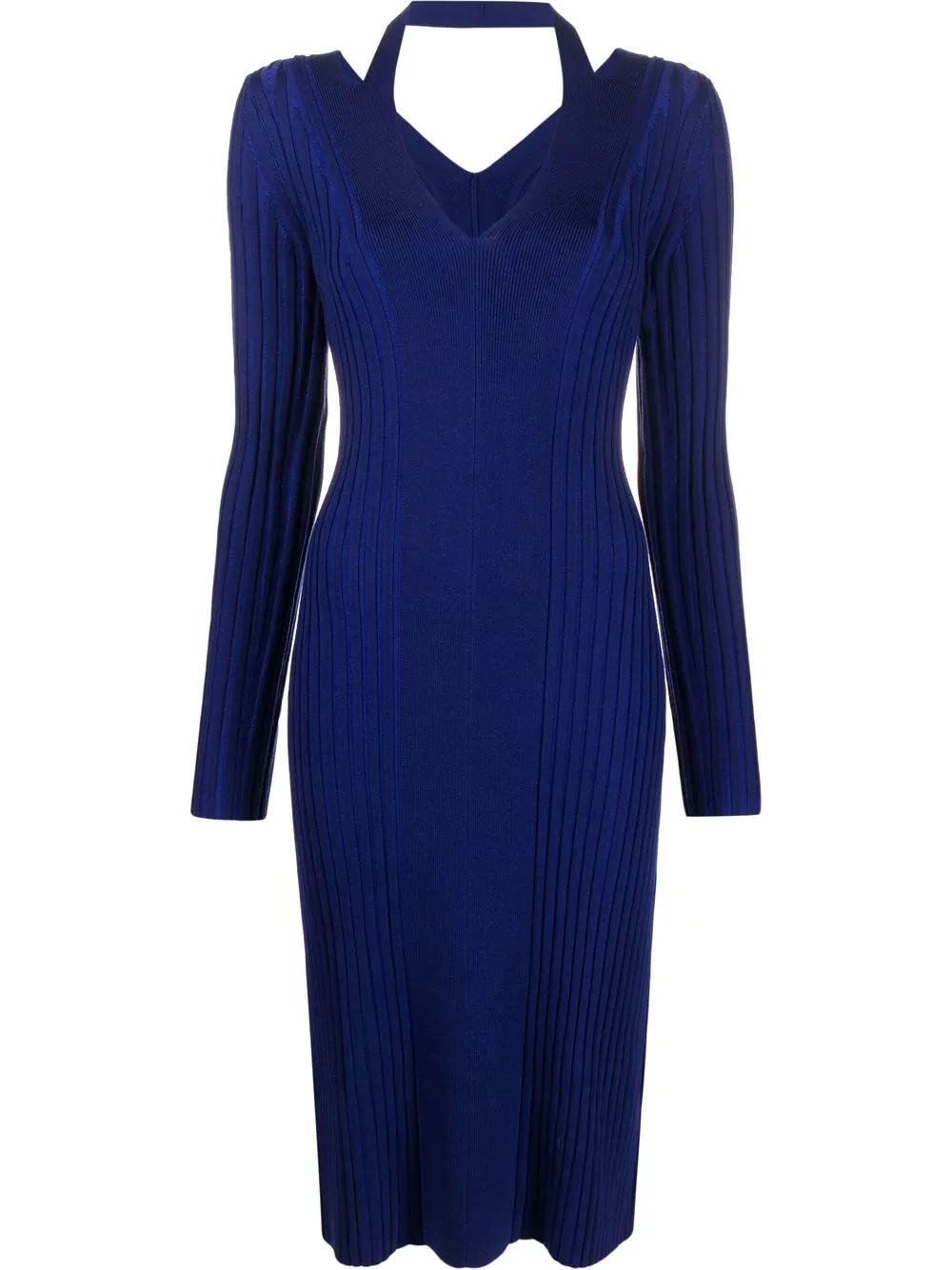 

Proenza Schouler halterneck ribbed-knit dress - Blue