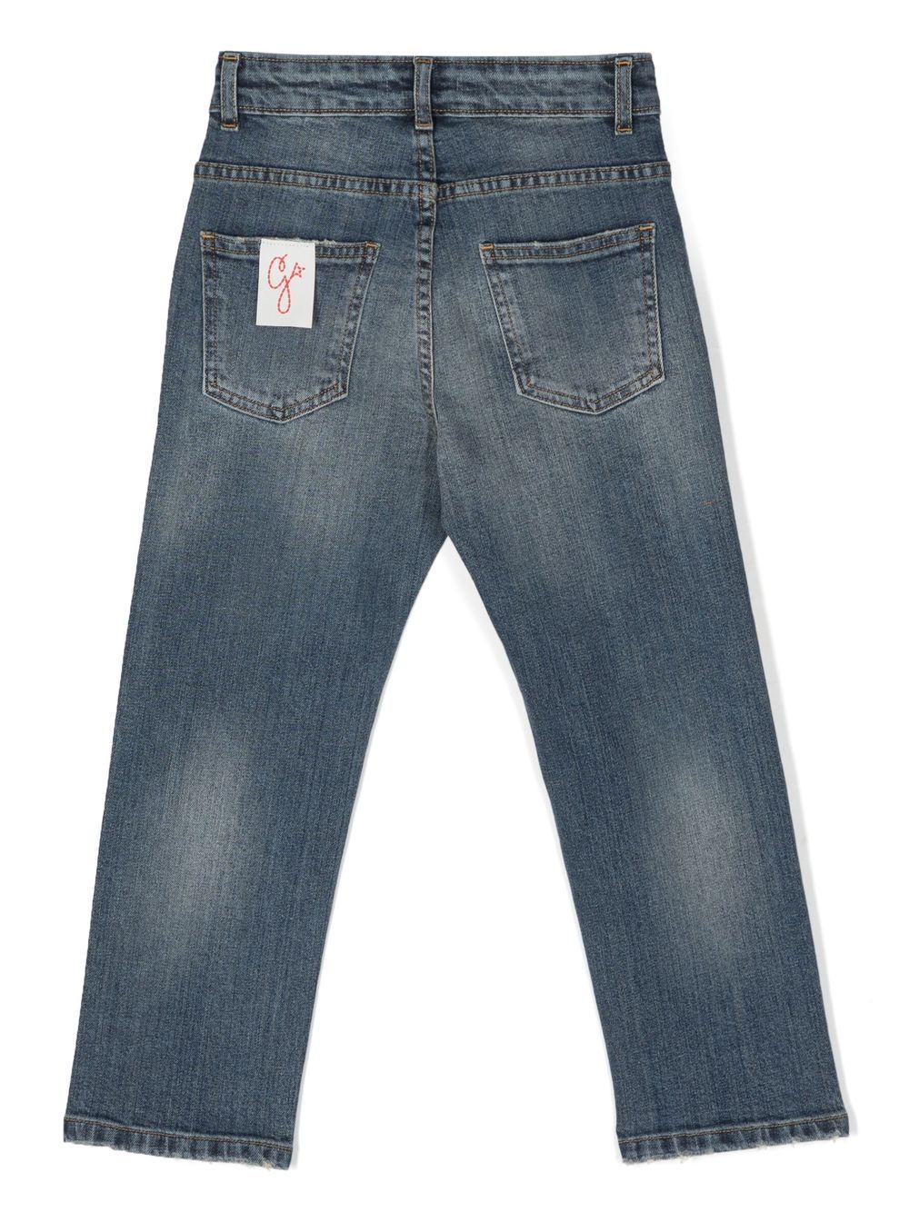 Shop Golden Goose Mid-rise Straight Jeans In Blue