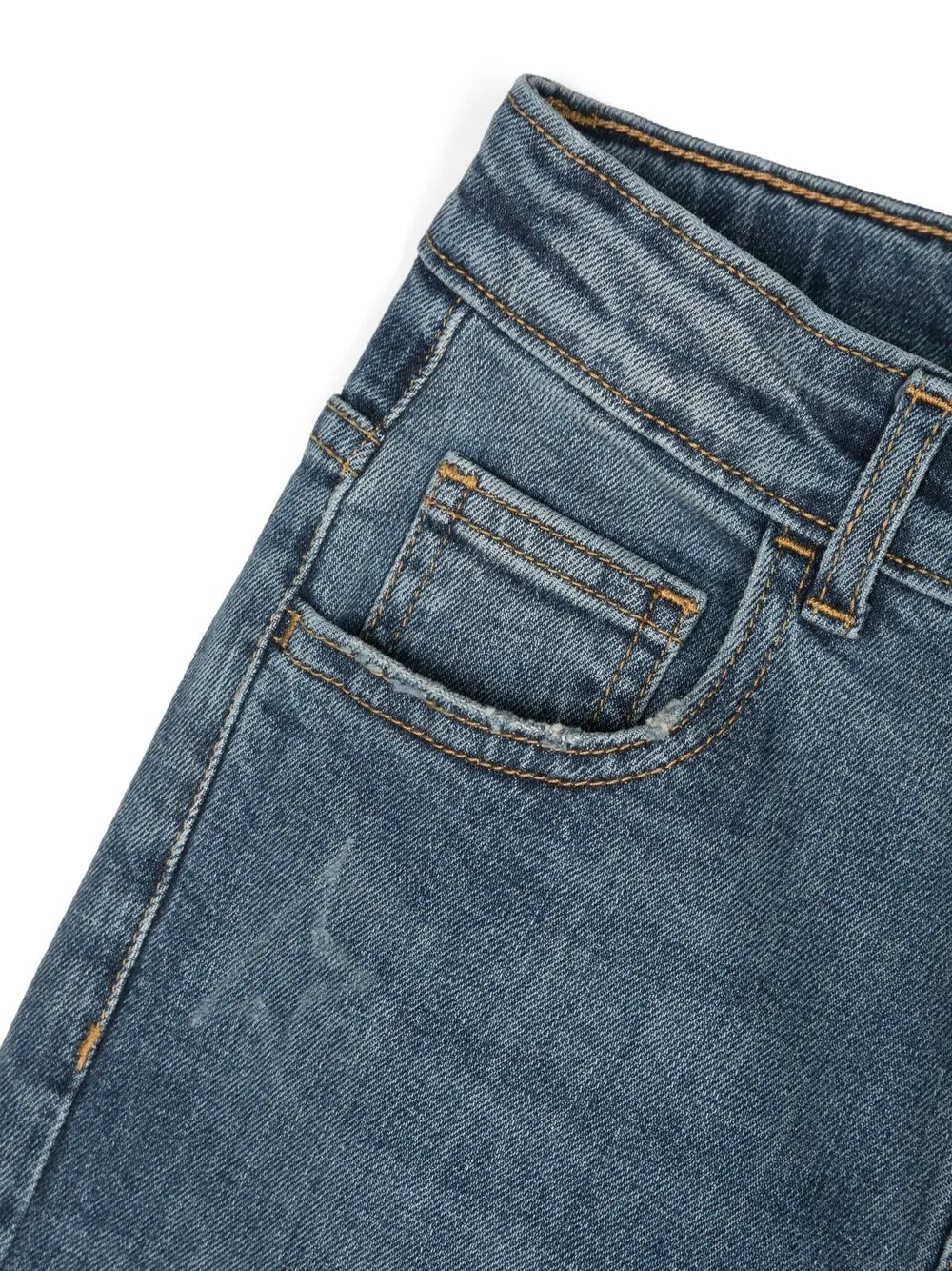 Shop Golden Goose Mid-rise Straight Jeans In Blue