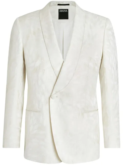 Zegna jacquard silk-wool evening jacket