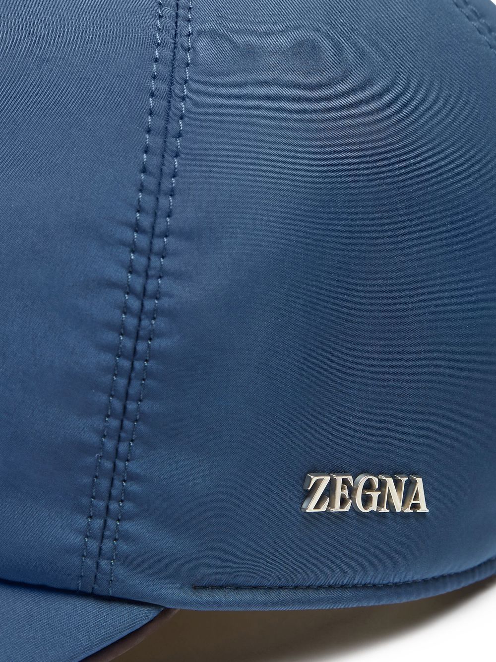 Zegna Honkbalpet met logoplakkaat - Blauw