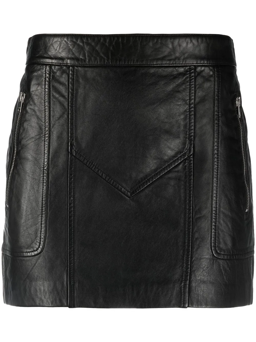 

Isabel Marant zip-fastening leather miniskirt - Black