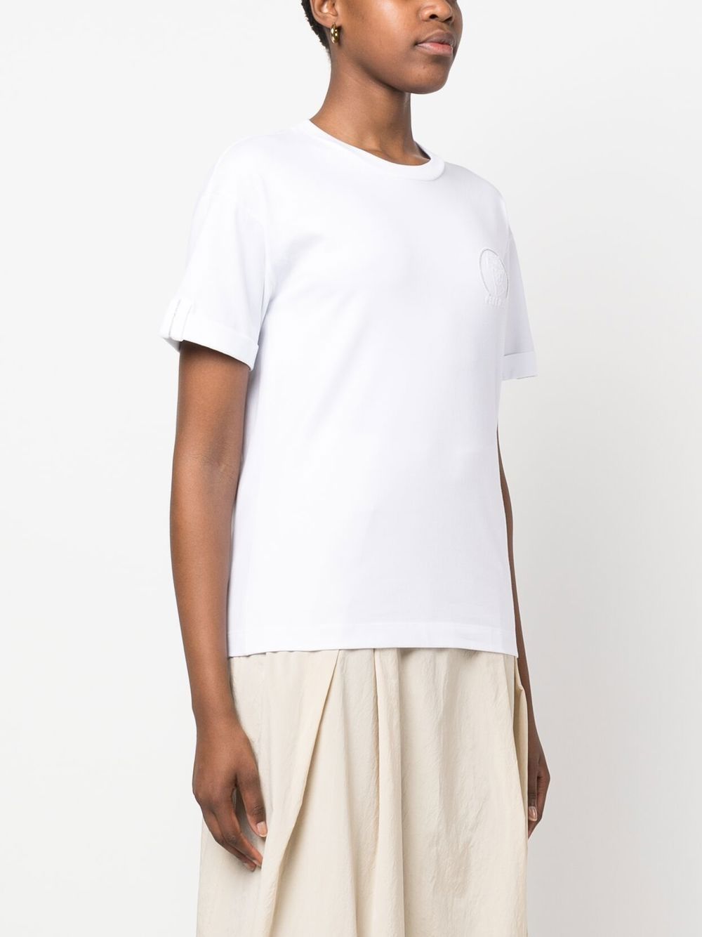 Peserico embroidered-logo T-shirt - Farfetch