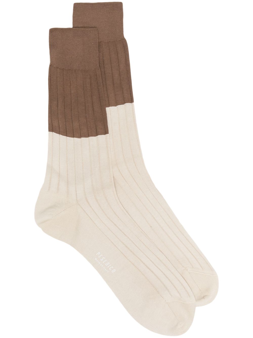 Peserico logo-print two-tone Socks - Farfetch