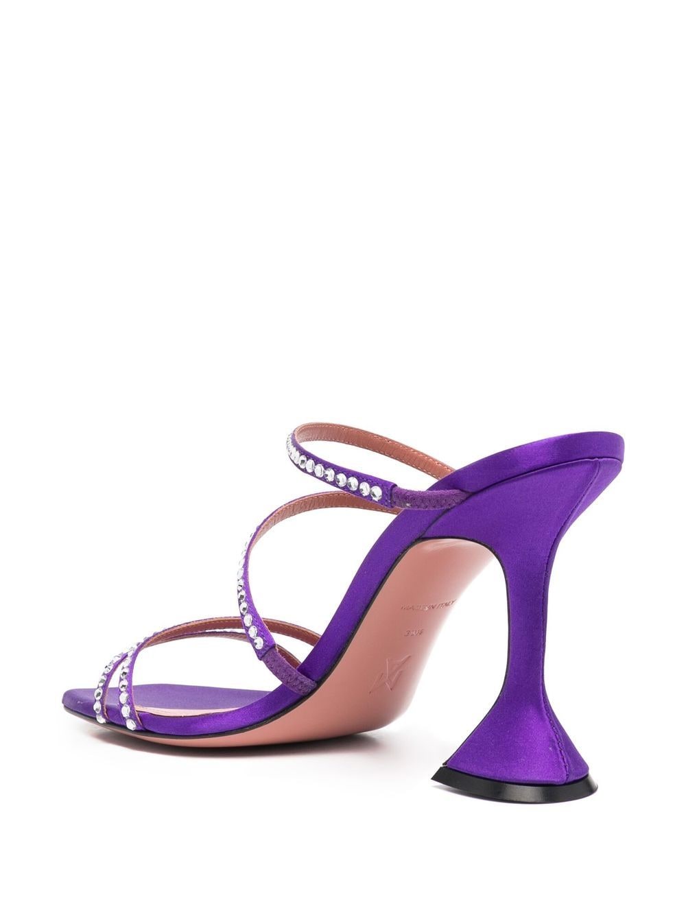 amina muaddi naima crystal-embellished sandals - purple