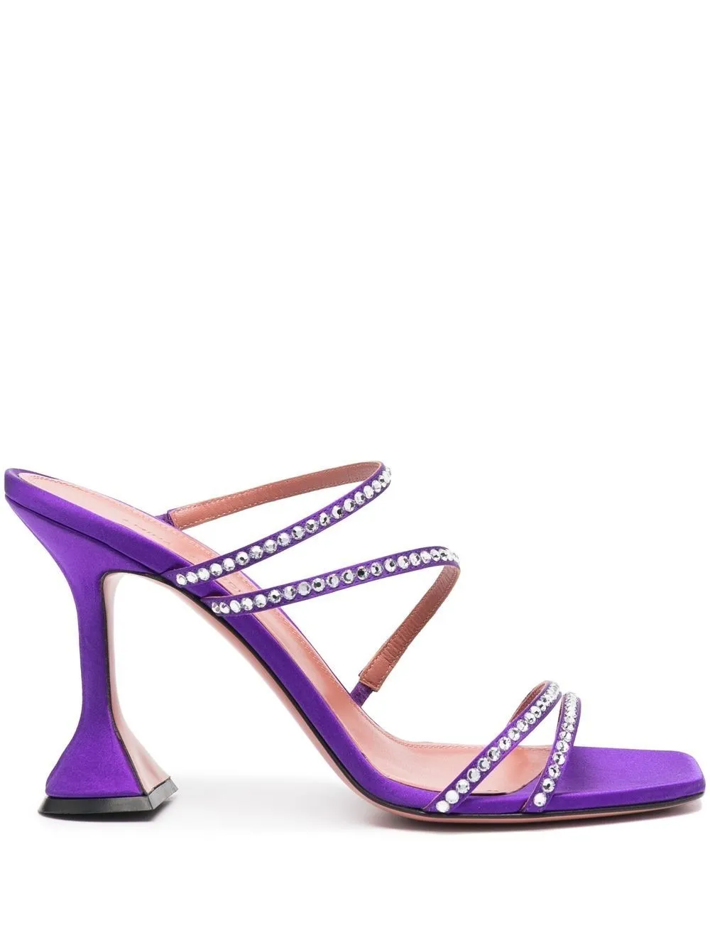 Amina Muaddi Naima Crystal-embellished Sandals In Purple