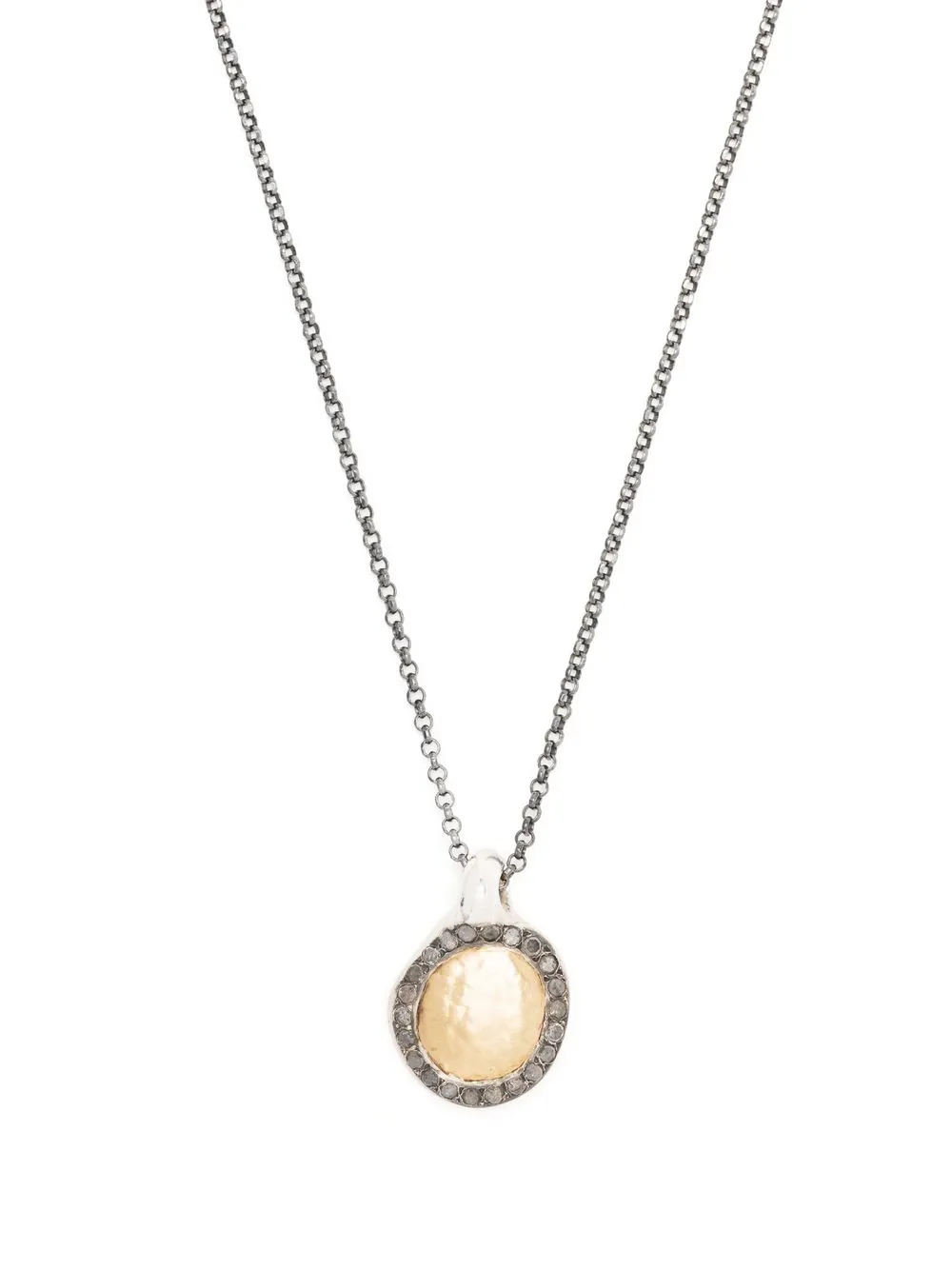 

Rosa Maria 18kt yellow gold diamond pendant necklace - Silver