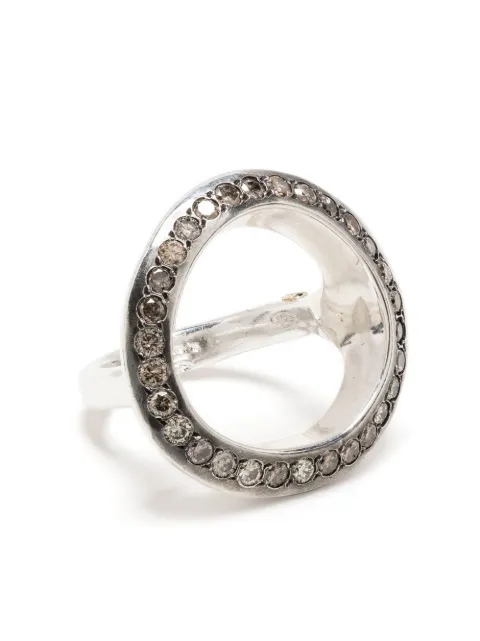 Rosa Maria cut-out pavé diamond ring