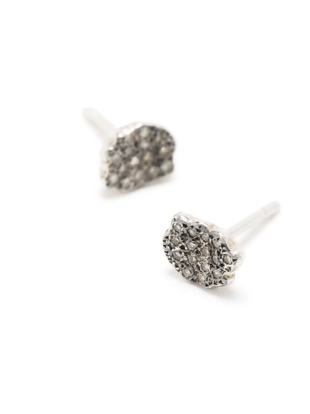Rosa Maria Pavé Diamond Stud Earrings In Silber