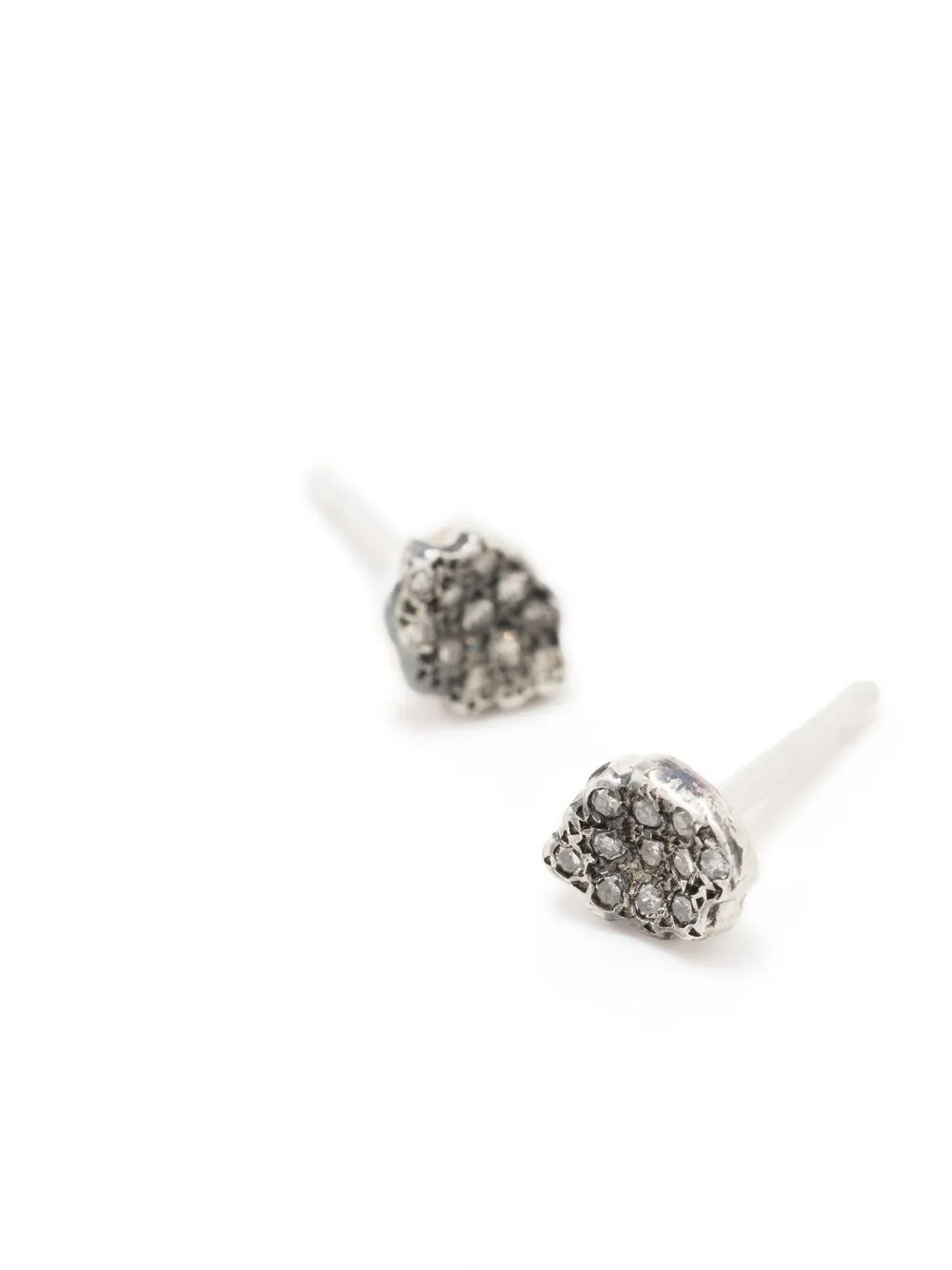  Rosa Maria Pavé Diamond Stud Earrings - Silver 