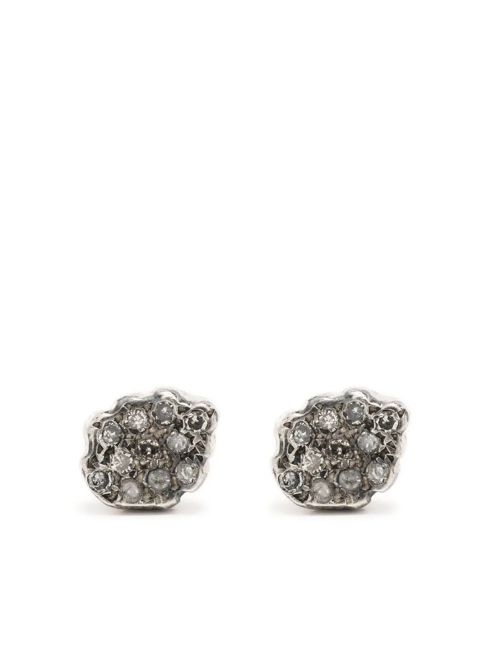 

Rosa Maria pavé diamond stud earrings - Silver