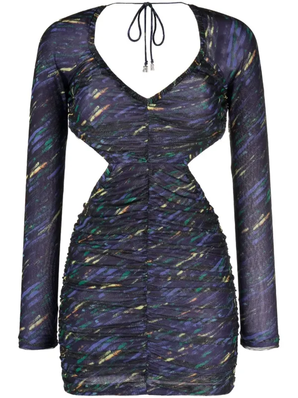 【新品未使用】ROTATE BIRGER CHRISTENSEN ミニドレス ROTATE BIRGER CHRISTENSEN ジャカード ミニドレス | ブラック