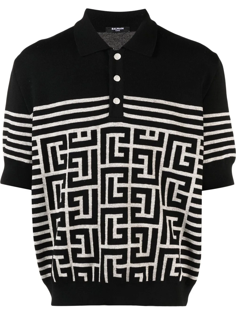 

Balmain logo-jacquard jumper - Black