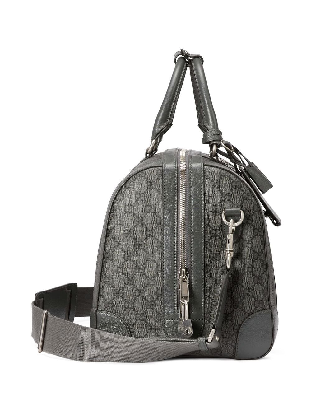 Shop Gucci Small Ophidia Duffle Bag In Grey