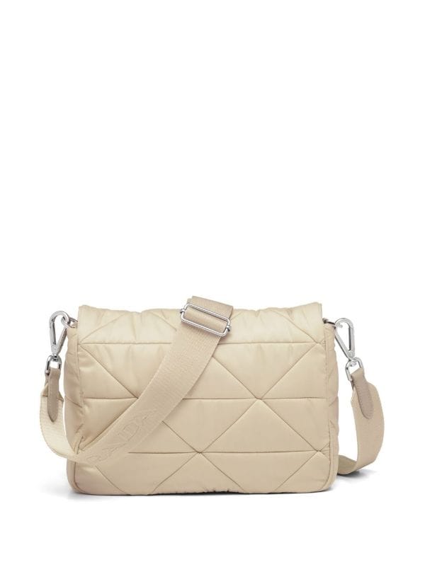 Prada Pre-owned Women's Synthetic Fibers Shoulder Bag - Beige - One Size