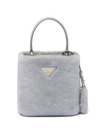 Prada パニエ シアリングバッグ ミニ | グレー | FARFETCH JP