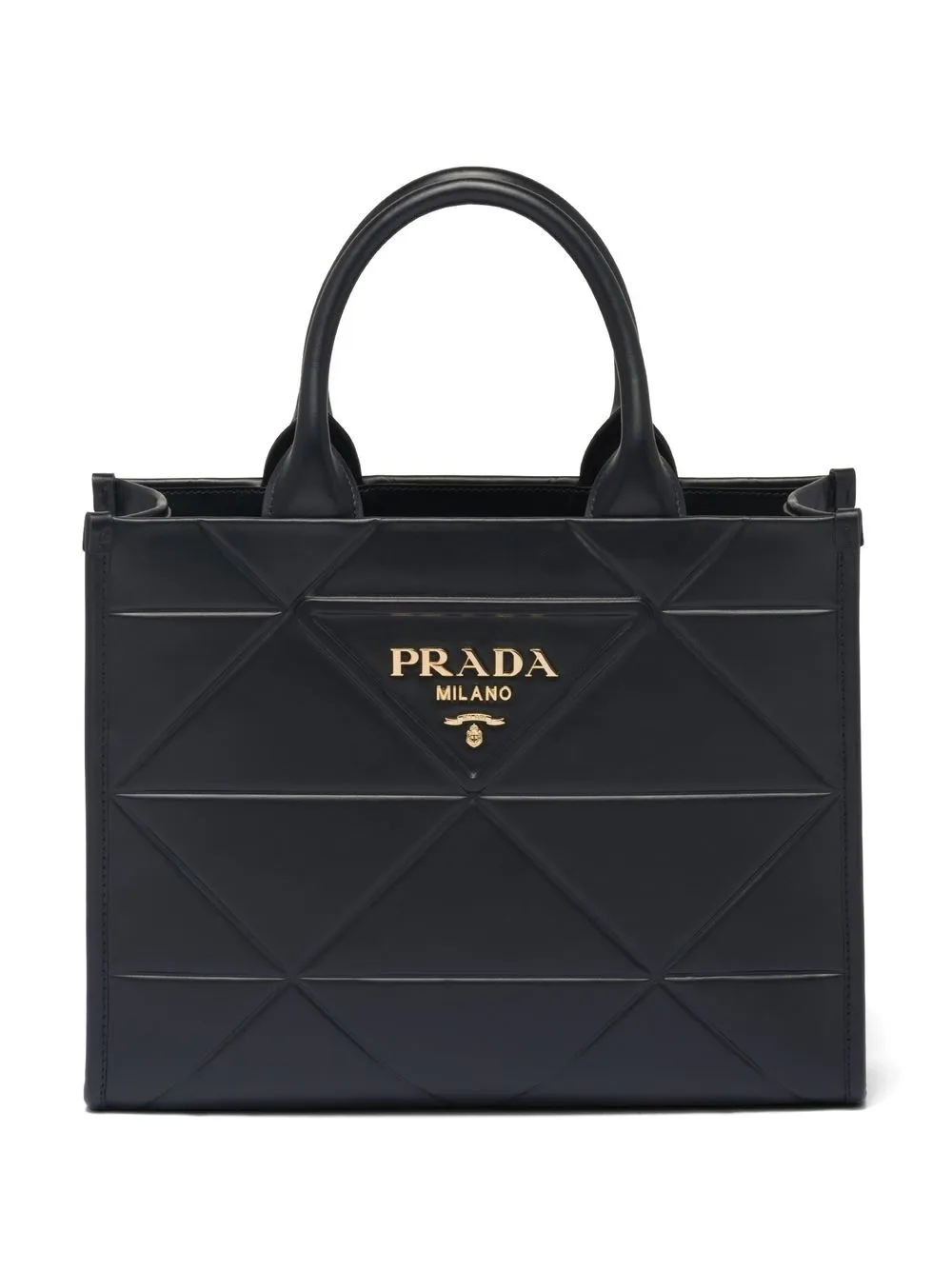 Prada small Symbole leather tote bag – Black