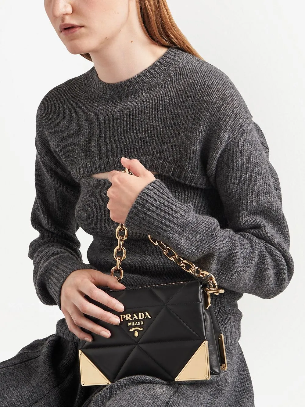 Prada Quilted Nappa Leather Shoulder Bag - Farfetch