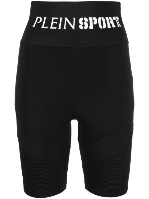 Plein Sport logo-waistband high-waisted leggings