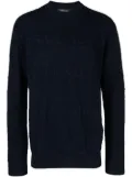 Versace logo jacquard woollen jumper - Blue