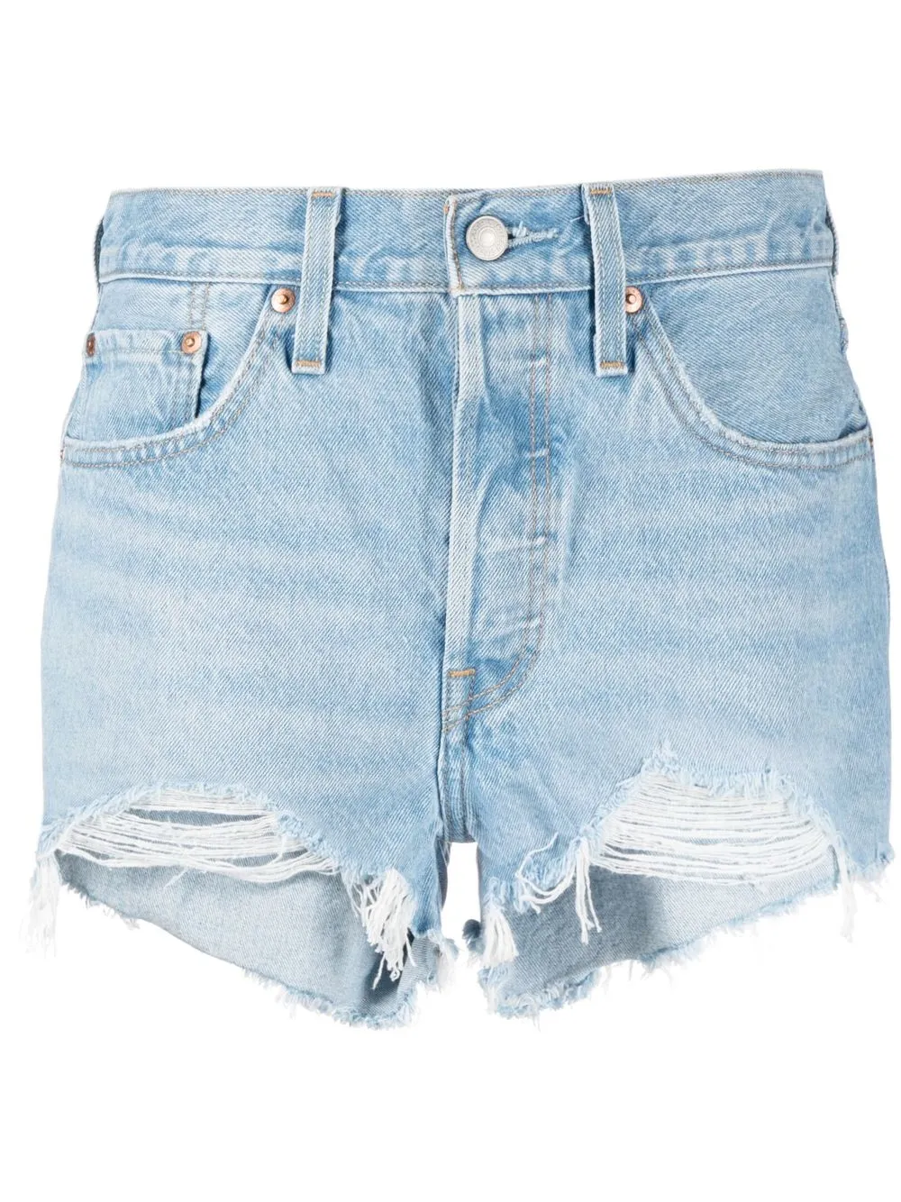 

Levi's 501 Original distressed denim shorts - Blue