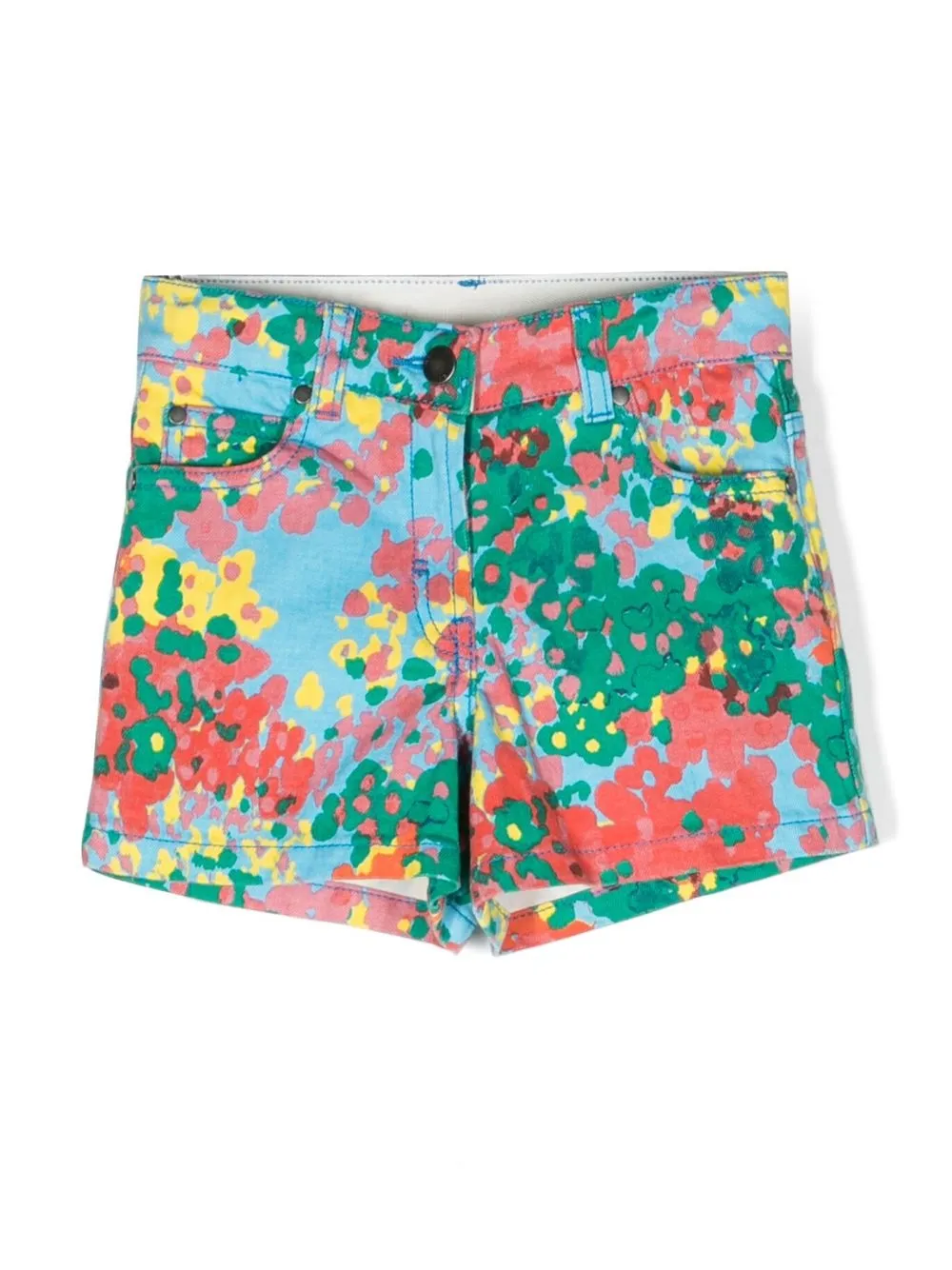 

Stella McCartney Kids abstract-print denim shorts - Pink
