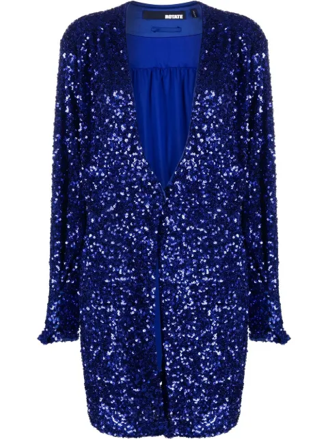 ROTATE BIRGER CHRISTENSEN sequin-embellished V-neck wrap dress 