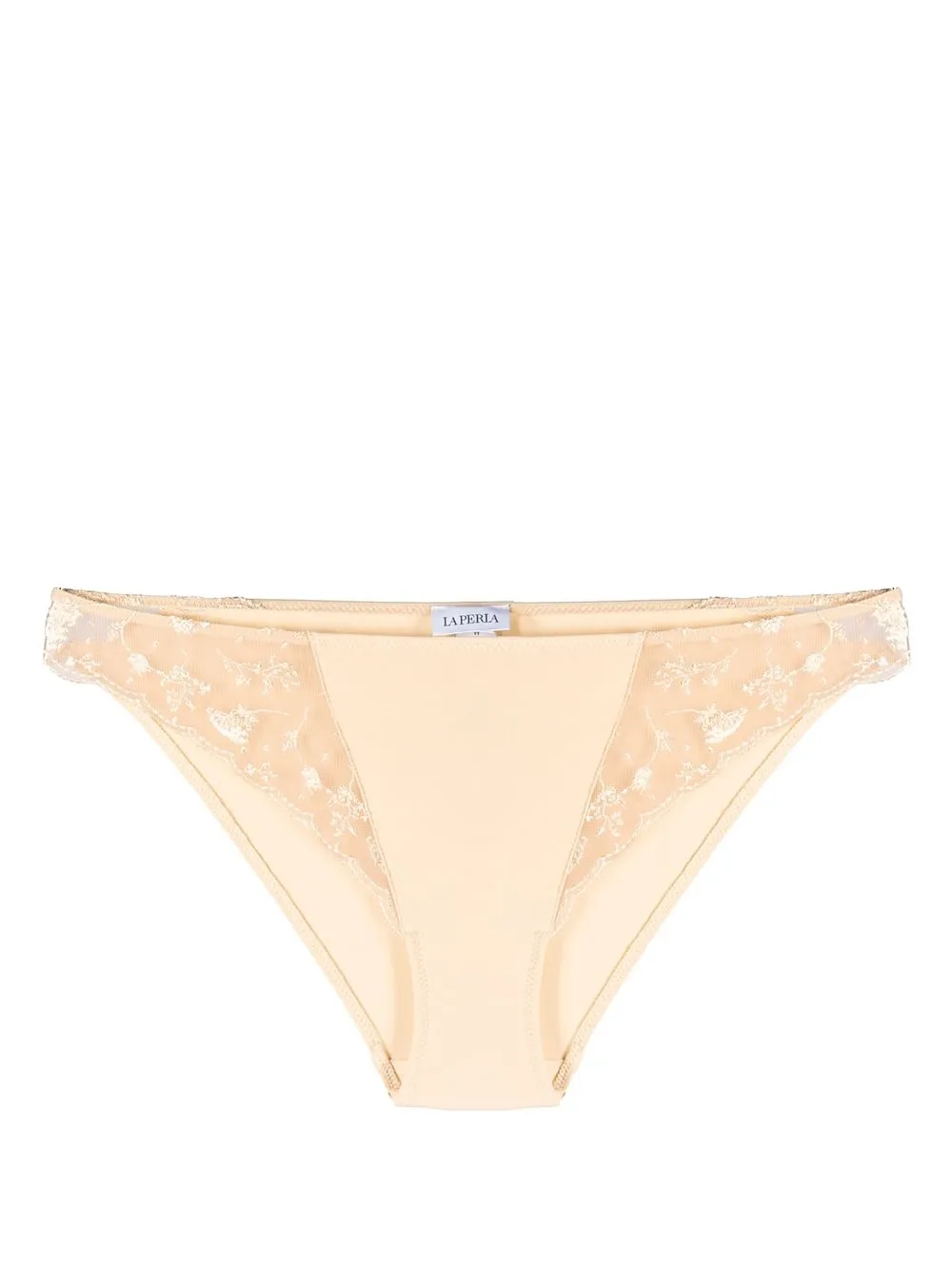 

La Perla semi-sheer lace briefs - Neutrals