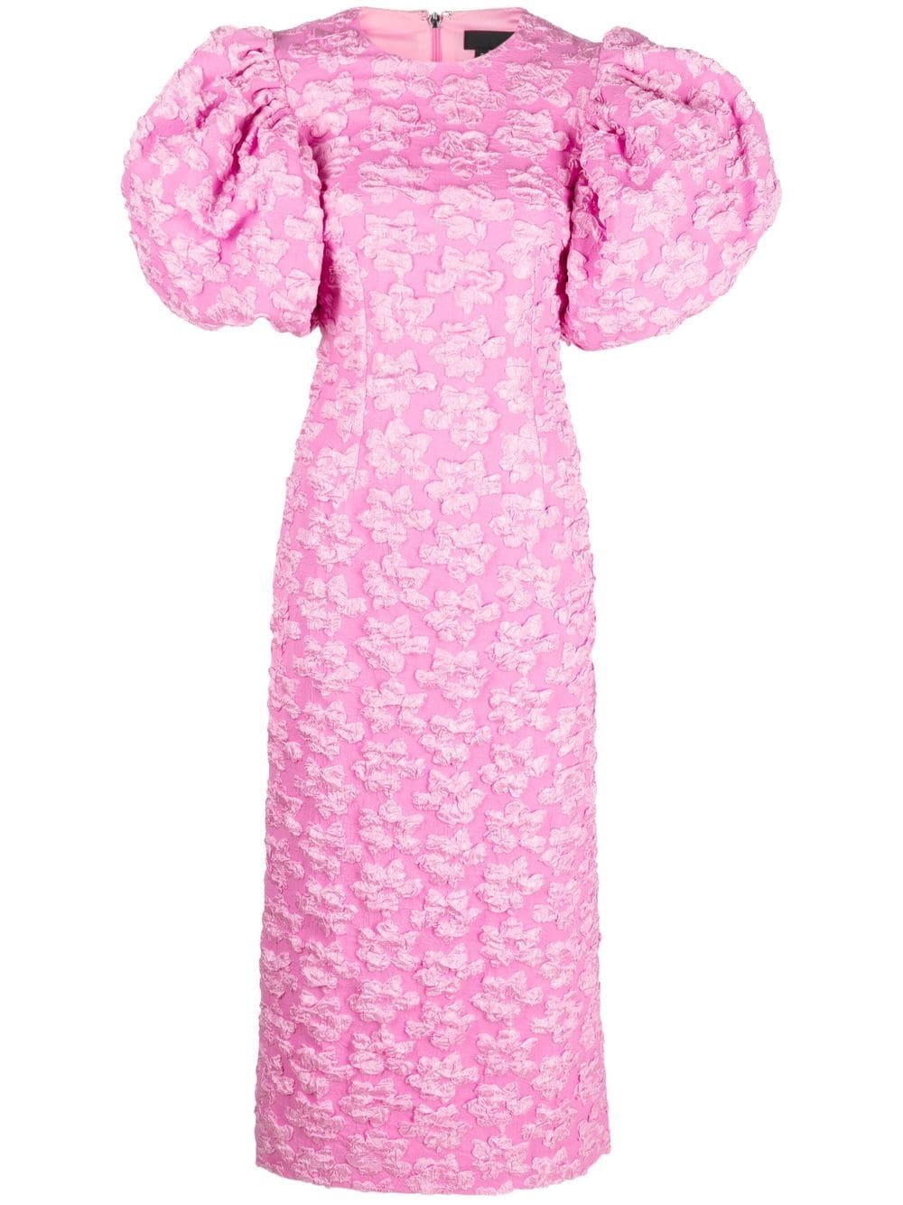 お得大得価ROTATE puff sleeve pink floral dress UK8 ワンピース