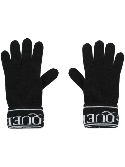 Alexander McQueen intarsia-knit logo gloves