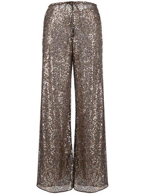 Oséree sequin flared trousers
