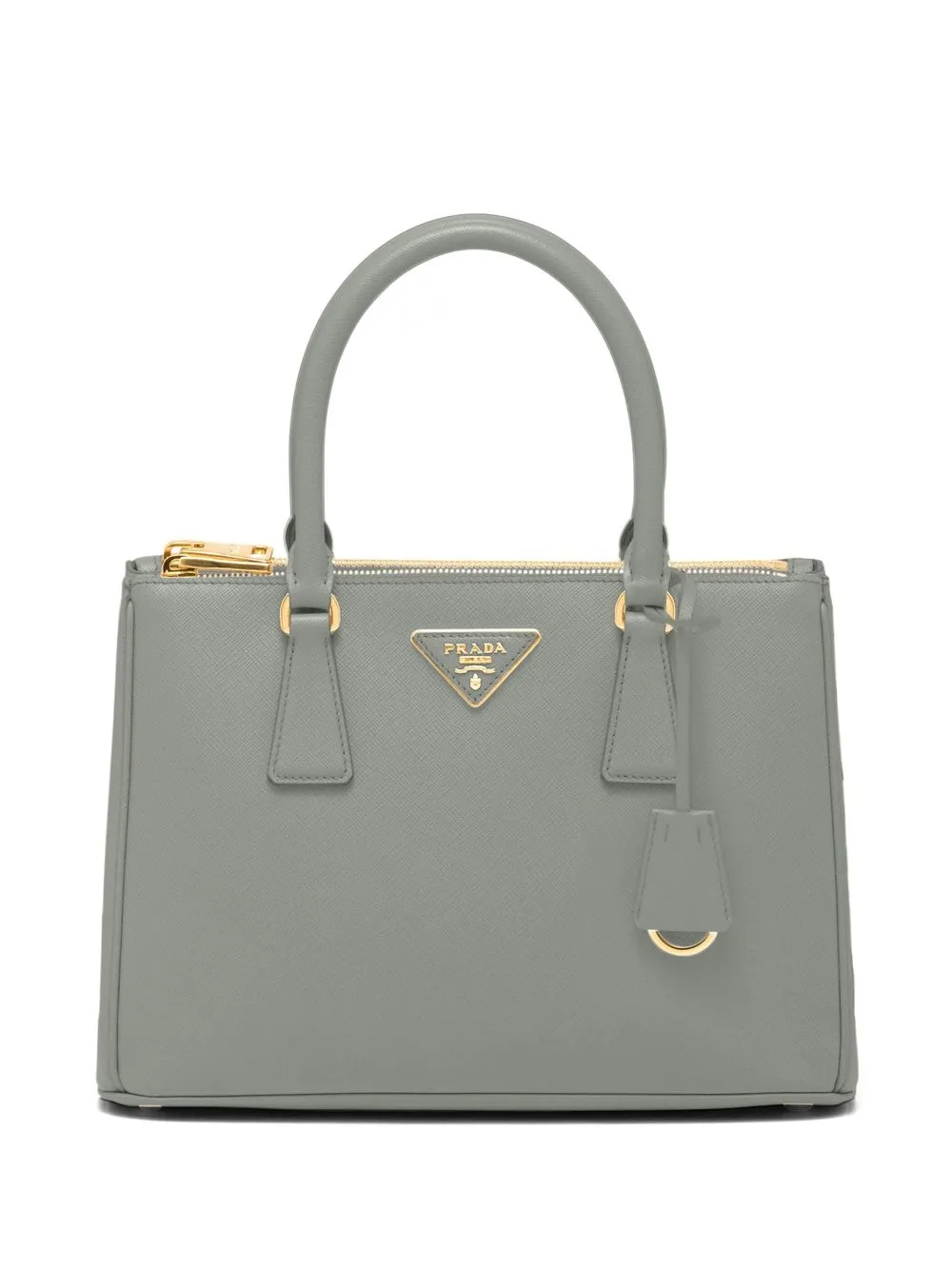 Prada Galleria Saffiano 皮质中号手提包 In Grey