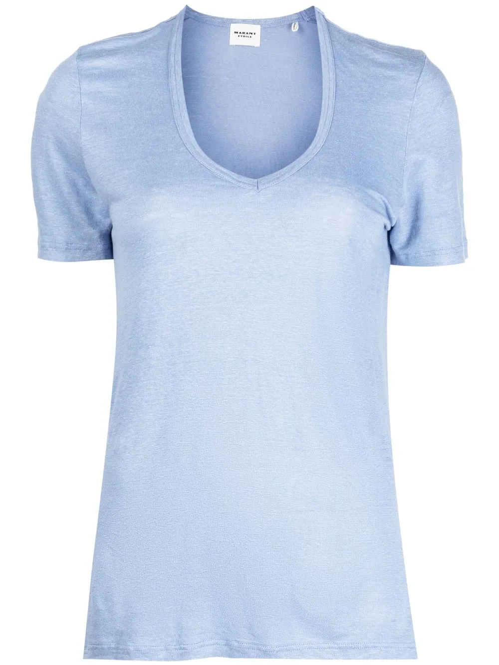 

Isabel Marant Étoile playera manga corta con cuello en V - Azul