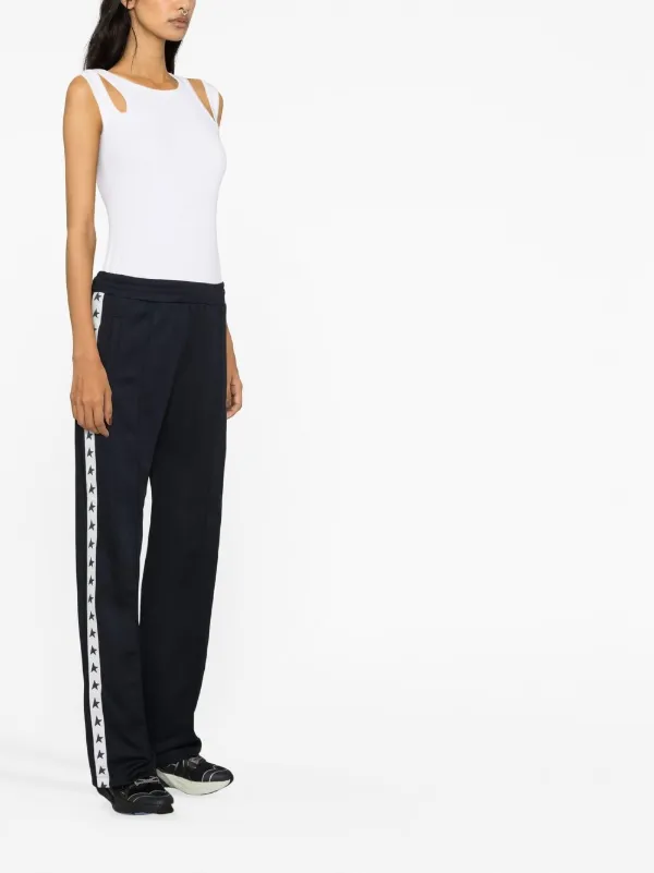 Golden Goose star print Track Pants Blue FARFETCH AE