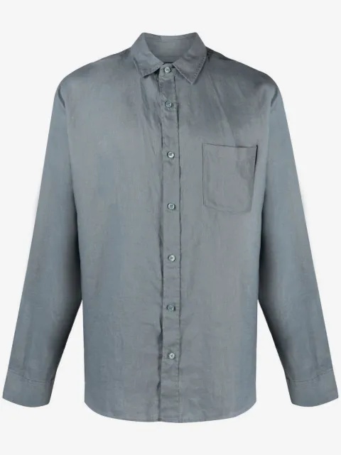 Vince long-sleeve linen shirt