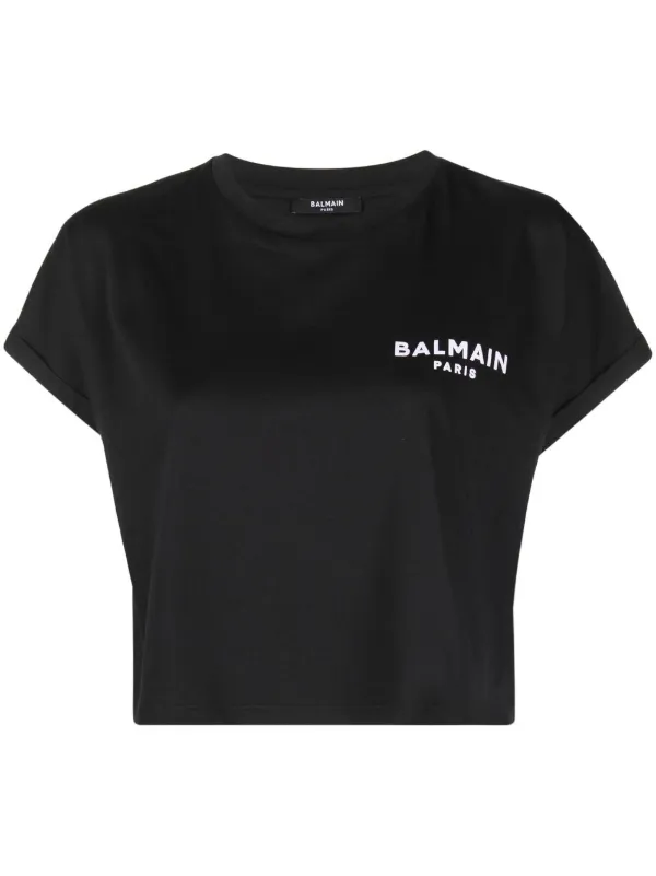 うのにもお得な Tシャツ クロップド Balmain | JP FARFETCH | ブラック トップス