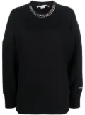 Stella McCartney chain-link cotton sweatshirt - Black