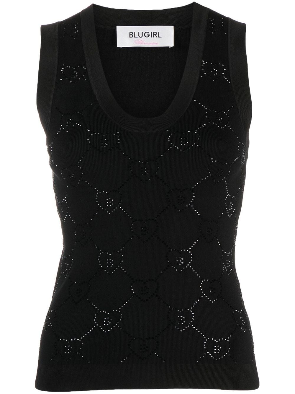 Blugirl Gem-logo Jumper Vest In Black