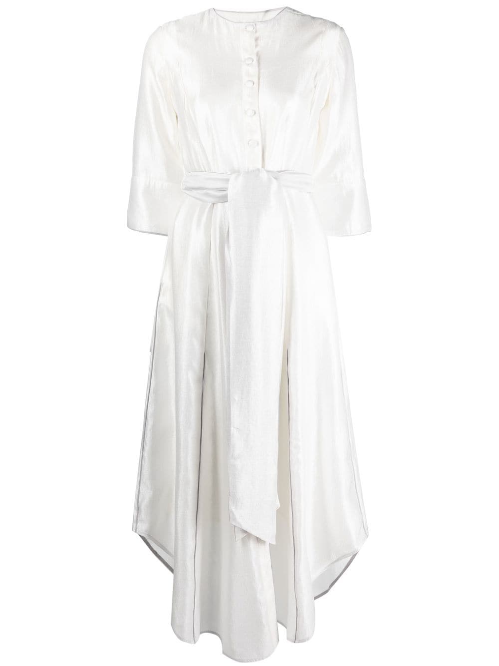 Baruni Wendy Detachable-sleeve Dress In Weiss